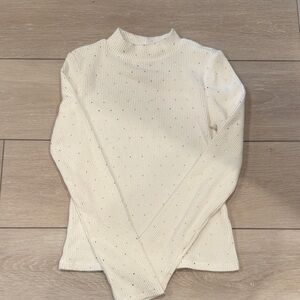 NWOT Girls Ribbed Knit L/S Top